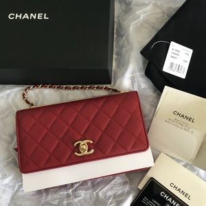 Chanel Mini Bag in Dark Red with Light Gol…